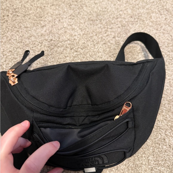 The North Face Black Belt Sling Bag with Rose Gold Hardware - Picture 5 of 5